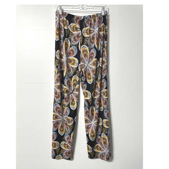 Melissa Paige Pants - Melissa Paige Wide Leg Pants Womens Boho Floral Paisley Elastic Waist L